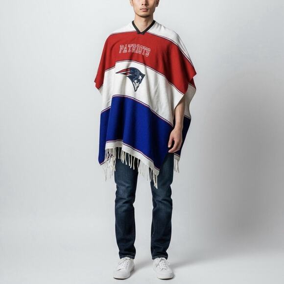 Unbranded Other - NFL Gabán Poncho New England Patriots Acrylic Cotton Made In Mexico